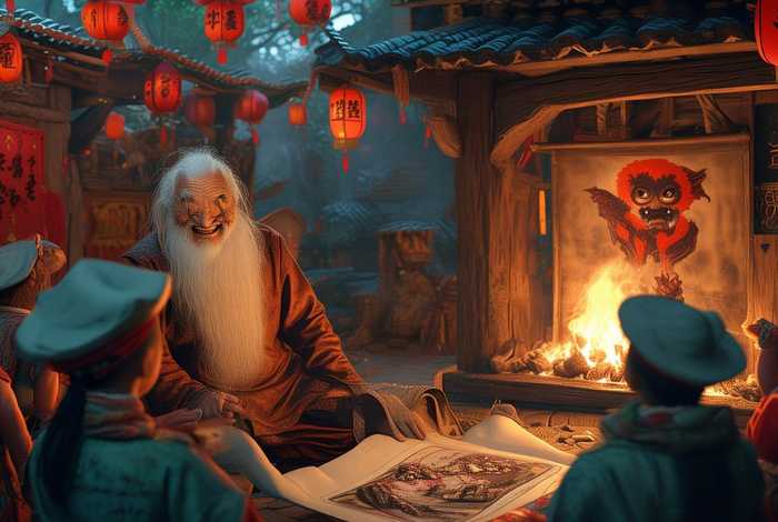 中国年故事绘本(中国故事绘本-年的传说) 中国年故事绘本(中国故事绘本-年的传说)
