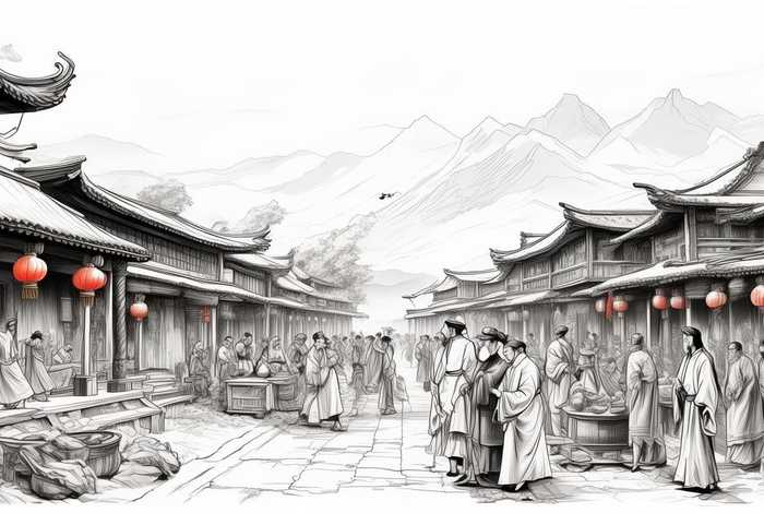 中国历史素描画（中国历史素描画图片）