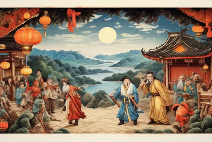中国民间故事的海报；中国民间故事的海报绘画