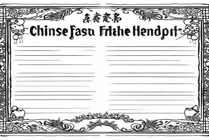 中国民间故事手抄报黑白模板；中国民间故事手抄报黑白模板下载