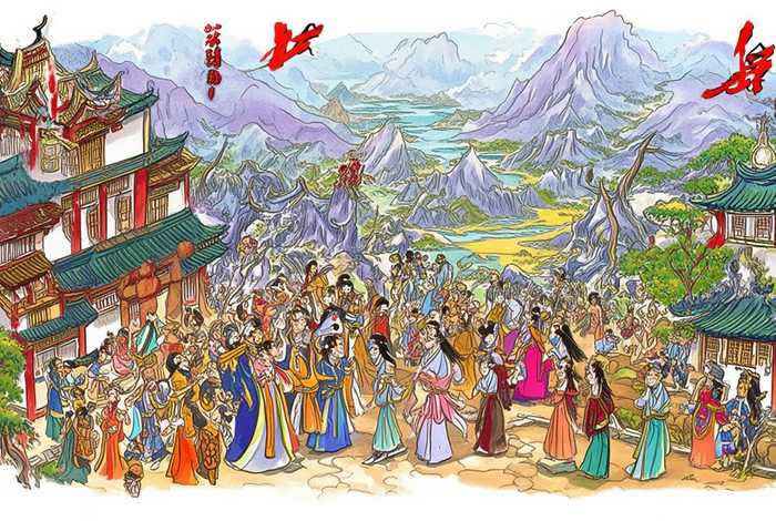 中国历史民间故事图片、中国历史民间故事图片手绘