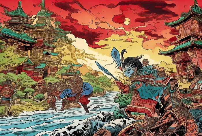 中国历史故事漫画封面手绘（中国历史故事漫画封面手绘图片）