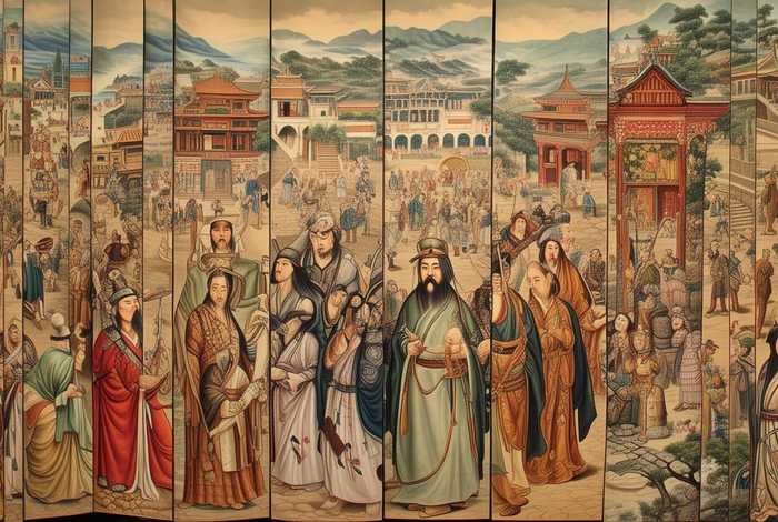 中国历史人物长图 - 中国历史人物长图素材