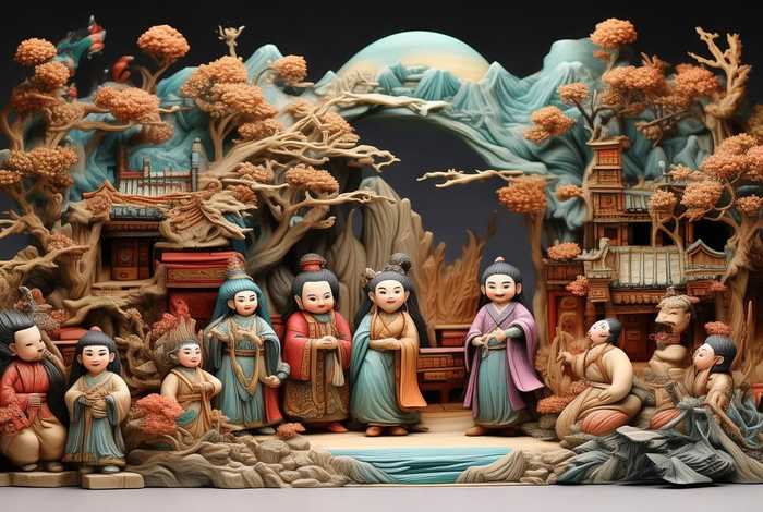 中国民间故事粘土手工作品 中国民间故事粘土手工作品图片