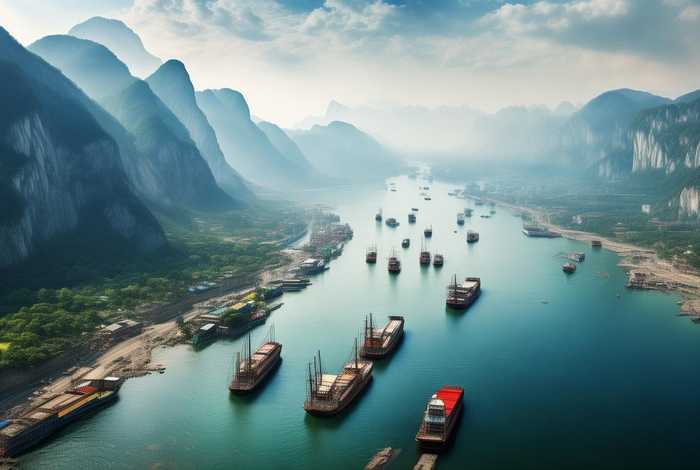 中国历史上最长的长河图、中国最长的河流长江图片