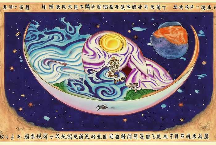 中国历史故事盘古 手抄报带字儿 - 中国古代神话故事盘古开天地手抄报