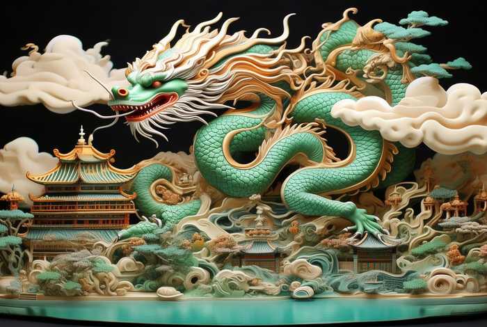 中国神话故事粘土手工，神话故事粘土手工作品