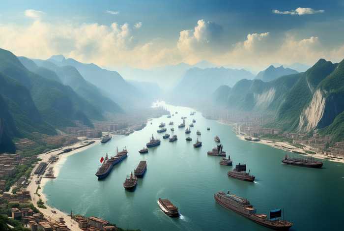 中国历史上最长的长河图、中国最长的河流长江图片