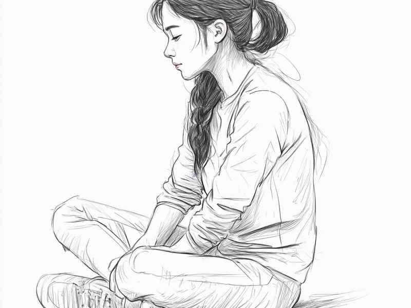 坐立人物速写（人物坐姿速写）