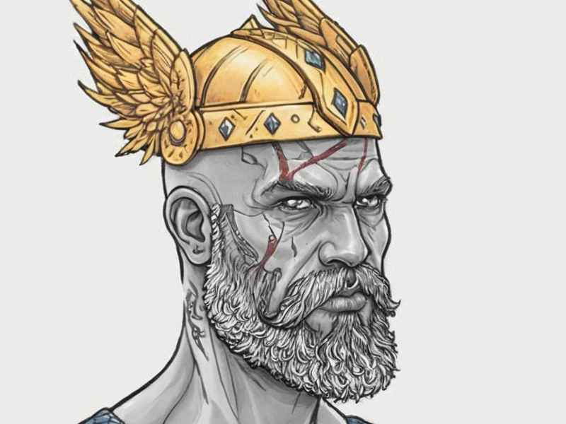 世界历史人物奥丁怎么画、世界历史人物奥丁怎么画图片