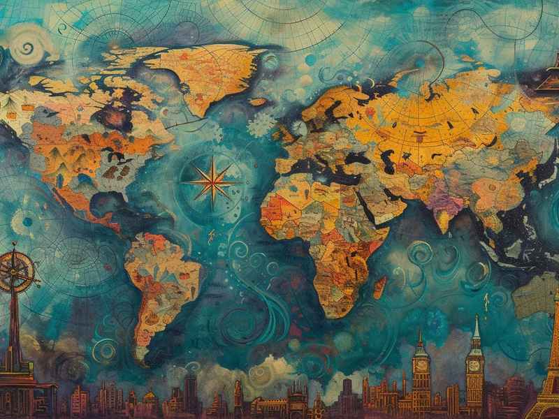 世界史地图绘画简易，世界史地图绘画简易图片