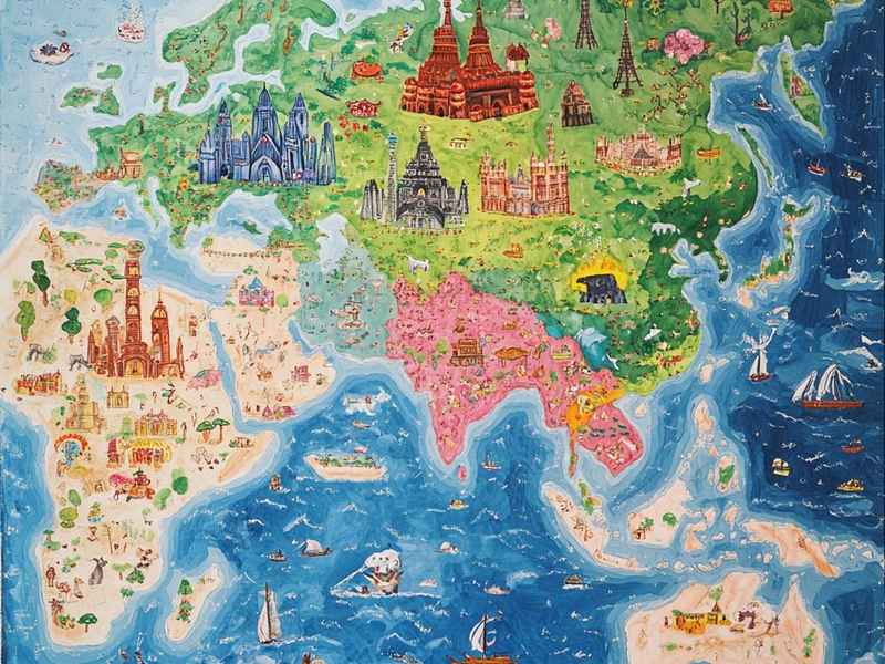 世界文化地图手绘教程 - 世界文化地图手绘教程图片