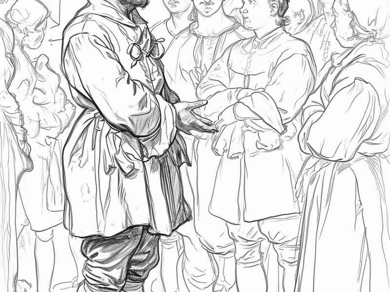 世界历史人物插画场景描写 世界历史人物插画场景描写图片