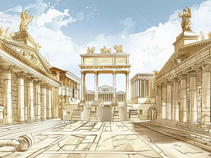 世界历史人物插画场景图片；世界历史人物插画场景图片高清