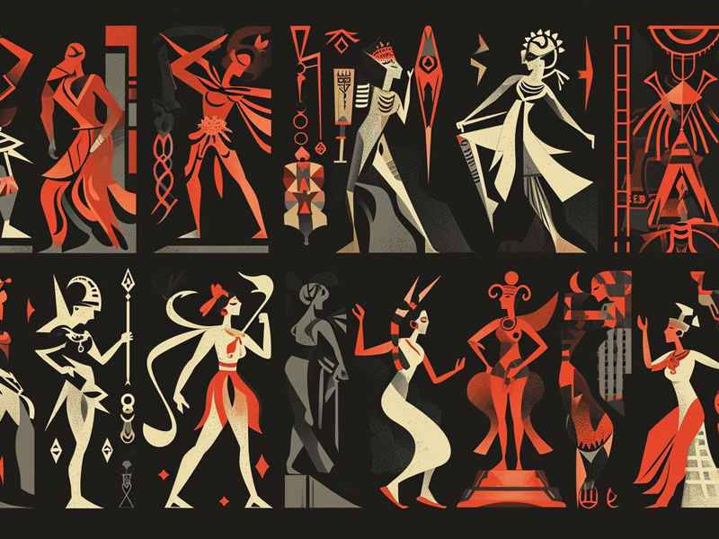 世界神话人物插图、世界神话人物插图素材