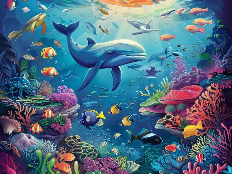 海底世界人物主题画,海底世界人物主题画图片 海底世界人物主题画,海底世界人物主题画图片