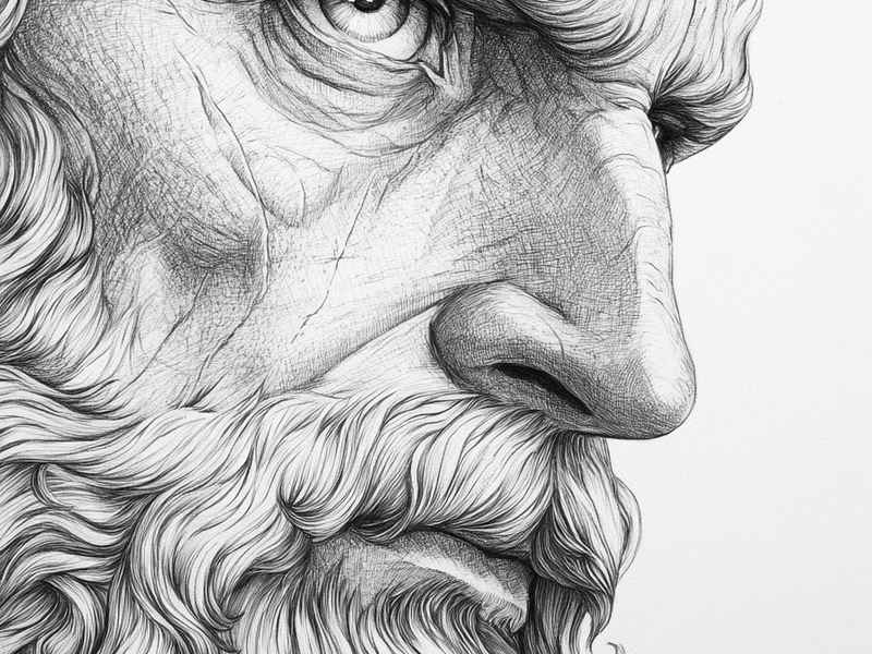 历史伟人素描，历史人物的素描画