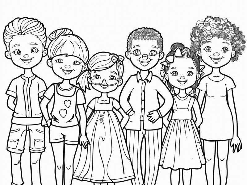 世界人物简笔画，凹凸世界人物简笔画