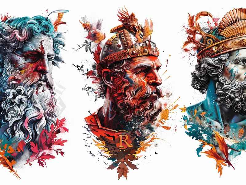 世界神话历史人物绘画、世界神话历史人物绘画图片