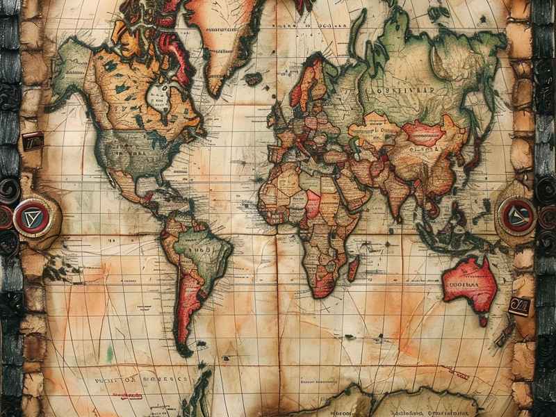 世界历史手绘地图 - 世界历史手绘地图高清