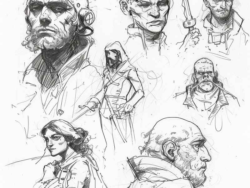 人物速写场景素材 - 人物速写场景素材照片