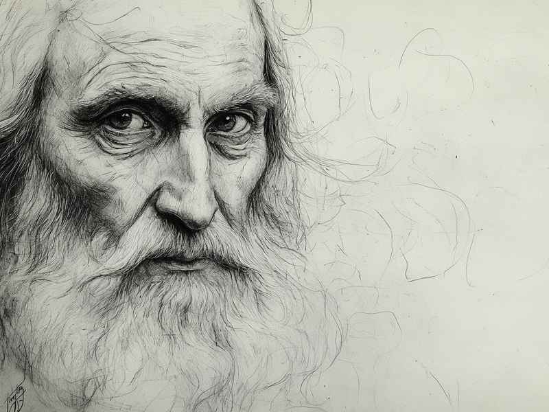 历史伟人素描，历史人物的素描画