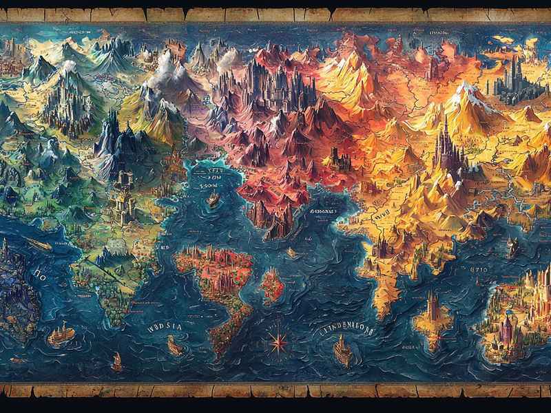 世界故事地图绘画，世界故事地图绘画图片