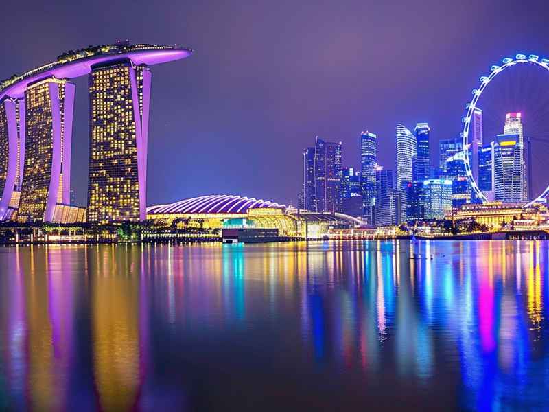 新加坡夜景实拍照片，新加坡夜景实拍照片图片