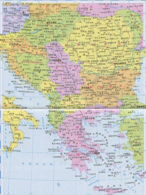 巴尔干-巴尔干地区——世界史巴尔干地区地图